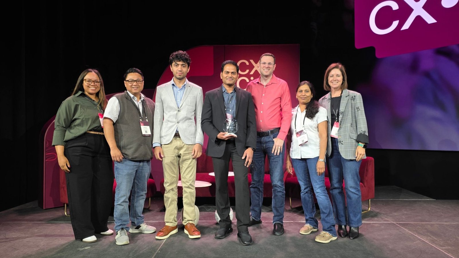 The Global Industrial team on stage with the Best Digital Transformation award, Contentsquare DX Awards 2026.